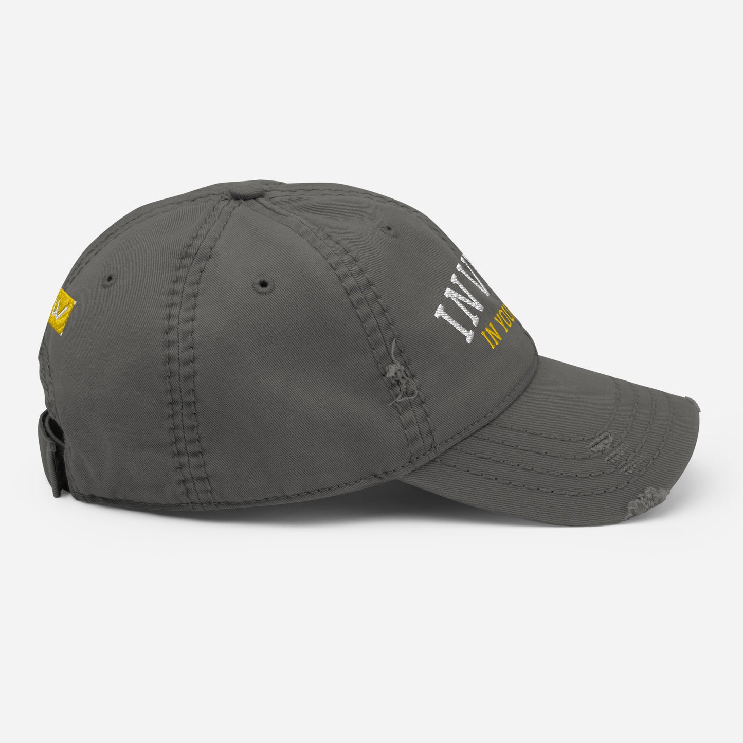 INVEST IN YOURSELF- Distressed Dad Hat