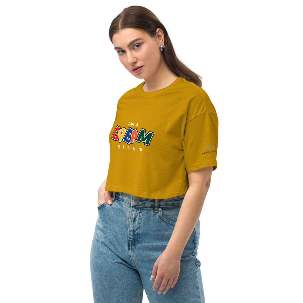 DREAM MAKER - CL- Loose drop shoulder crop top