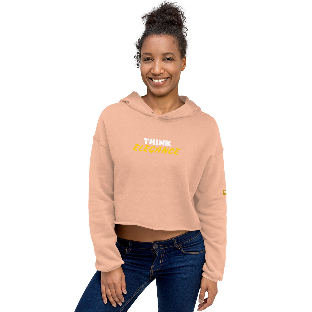 THINK ELEGANCE - Crop Hoodie