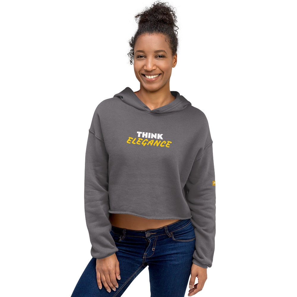 THINK ELEGANCE - Crop Hoodie