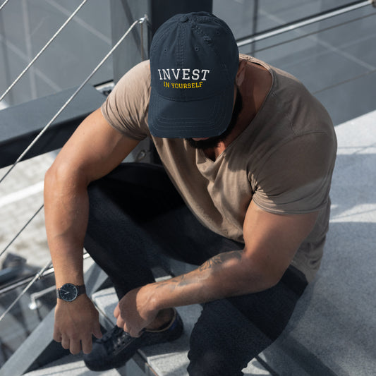INVEST - Distressed Dad Hat