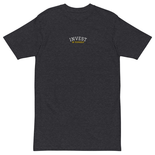 INVEST IN YOURSELF - Men’s premium heavyweight tee
