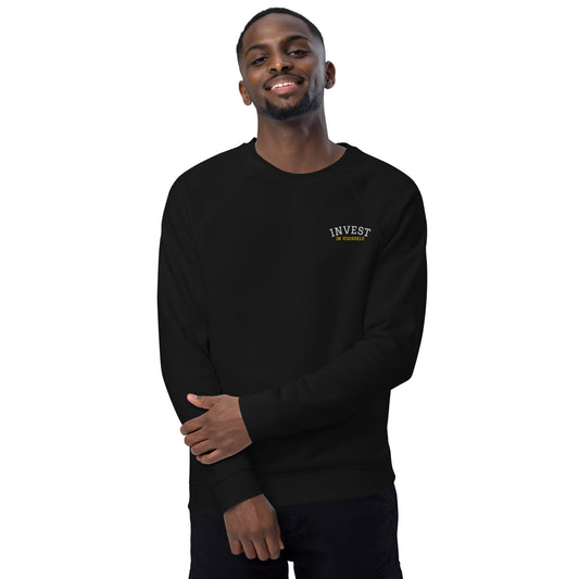 INVEST IN YOURSELF - Unisex organic raglan sweatshirt