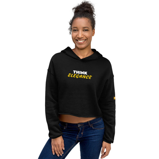 THINK ELEGANCE - Crop Hoodie