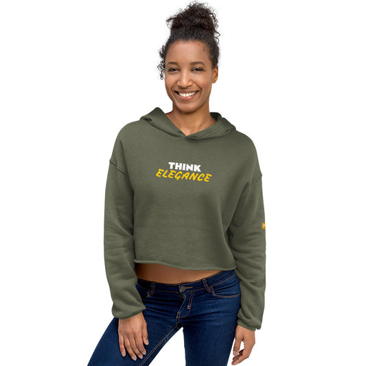 THINK ELEGANCE - Crop Hoodie